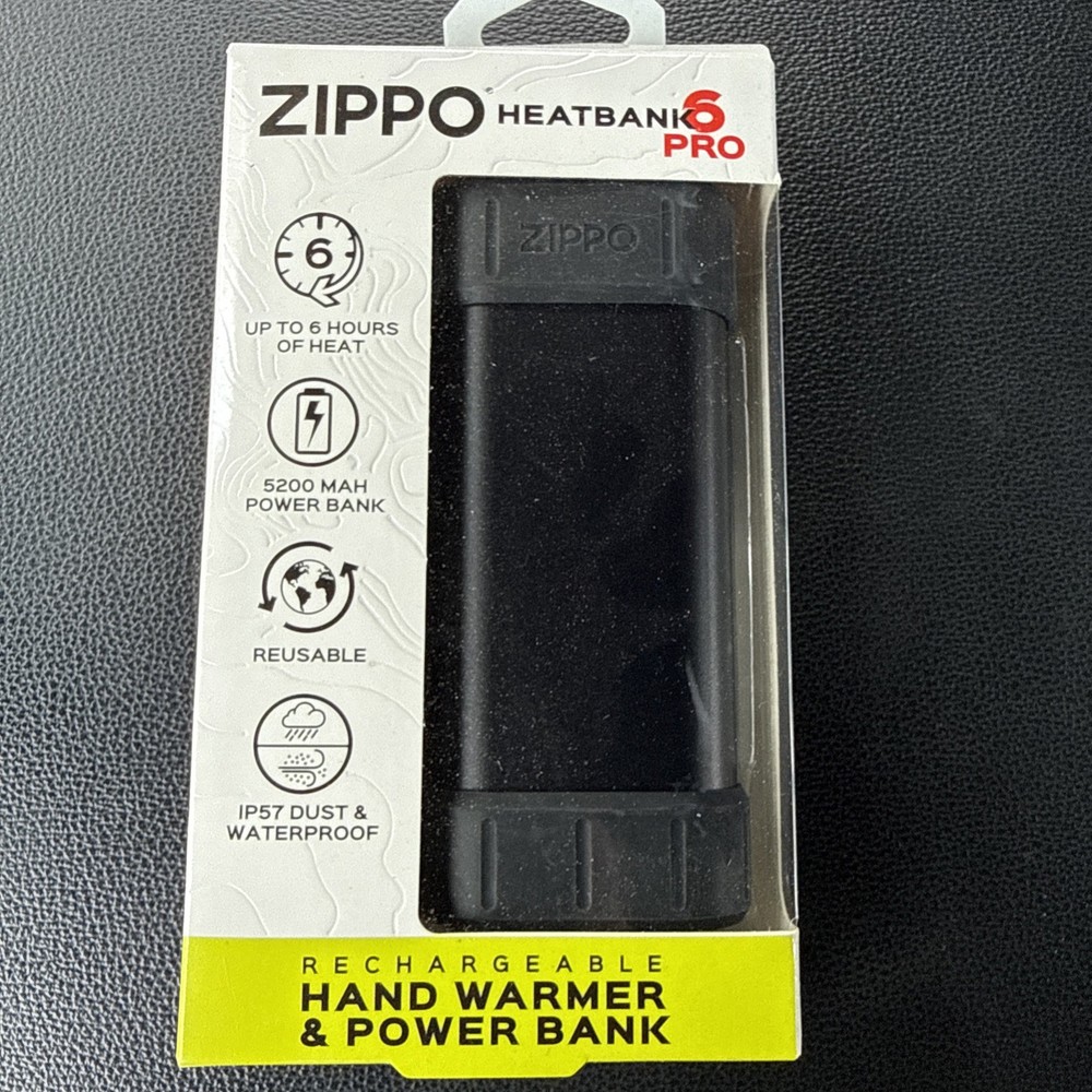 Zippo 40609 HeatBank 6 Rechargeable Hand Warmer & Power Bank 6 Hour New