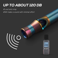 Titanium Emergency Whistle Loud Survival EDC Necklace 120db Camping Hiking