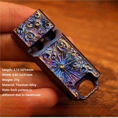 Titanium Keychain Safety Whistle EDC Outdoor Survival Whistle Traning Tool Gift