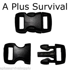 25 Pack 3/8″ Curved Quick Release Buckle Paracord Survival Bracelets Collars