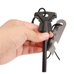 Fire Starter Flint Steel Striker Survival Kit Ferro Rod Camping Outdoor Tool