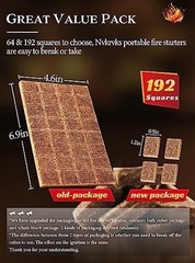 Fire Starter Squares 192, Natural & Odourless FireStarters Cubes for Campfire, F