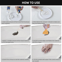 Fiberglass Boat Repair Kit White Marine Gel Coat for Boats Epoxy Filler for