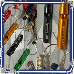 Lot Of 3 Sparrow’s EDC Survival Aluminum Whistle Keychain / Breakaway Buckle