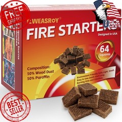 AWEASROY Fire Starter Squares Brown-64