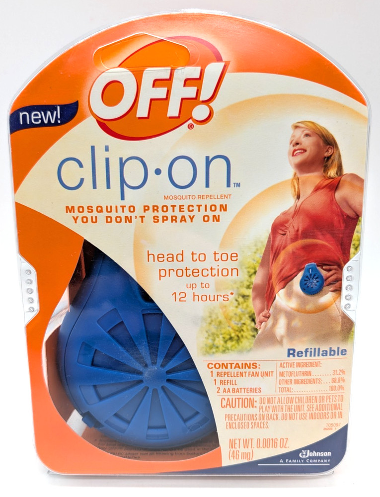 Off! Clip-on Fan Circulated Mosquito Repellent w/ 1 Refill – New