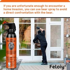 Feloiy Bear Repellant Spray 11oz with 1 Pack Free peper spray 1/2oz