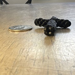 Homemade pocket cross; Black Charm Pendant Lightweight 2×1.5 inches Nylon Satin