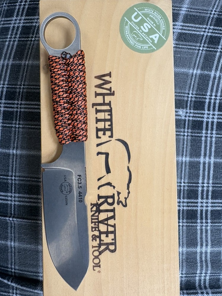 White River Firecraft 3.5 Inch Backpacking Knife Made In USA