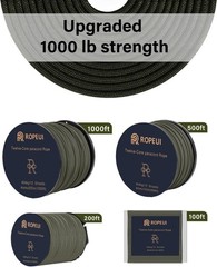 1000lb Paracord, 5/32″ 4mm 12 Strand Nylon Tactical Parachute Cord, 100ft–100…