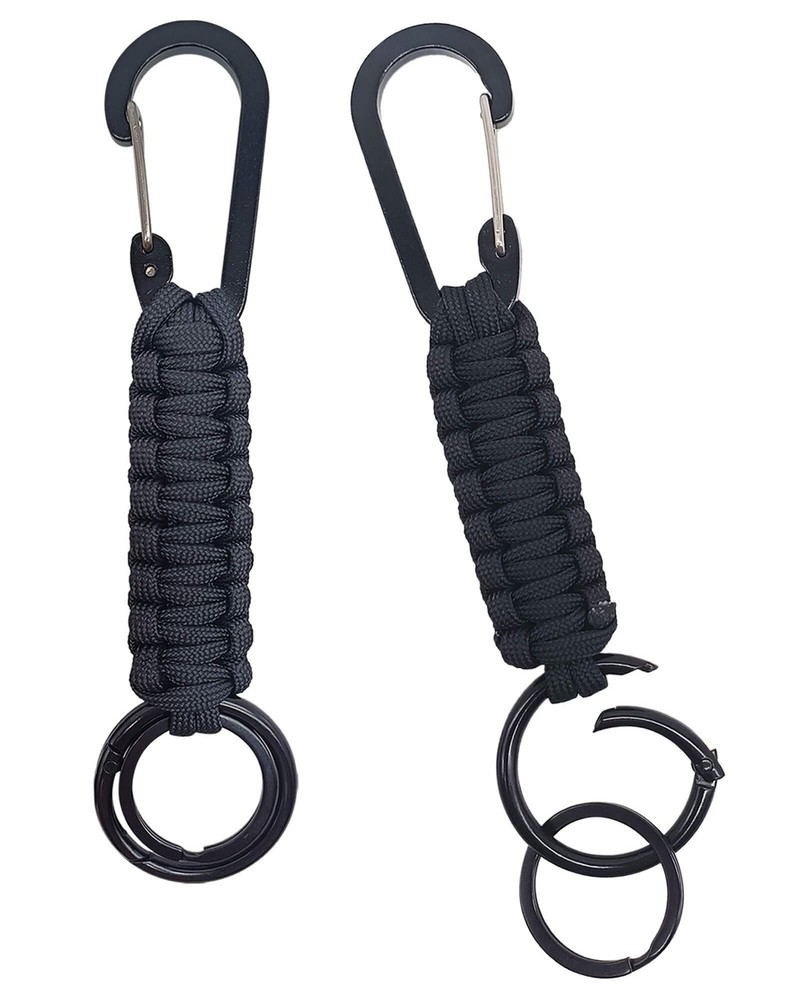 Paracord Keychain Carabiner With Strap, Tactical Paracord Carabiner Keychain,…