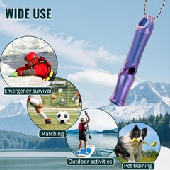 Lightweight Titanium Whistle with 120+ dB Sound – Perfect for Camping & Hiking