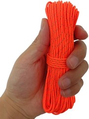 2mm Fluorescent Reflective Guyline Camping Paracord, Ultralight Thin Cord Rope f