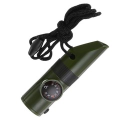 7-in-1Survival Whistles, 2 Pack Multi-Tool Whistle with Lanyard
