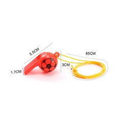 10Pcs/Set Mini Plastic Whistle With Rope Football Cheerleading Whistle Cute Gift