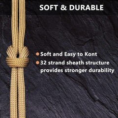 650lb 9 Strand Paracord 4mm Parachute Cord Spool Nylon UV Resistant Camping