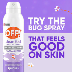 OFF! Clean Feel Insect Repellent Aerosol with 20% Picaridin, Bug Spray 5 Oz
