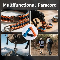 SDLTHR 550 Paracord Rope 4mm 275 Polyester Survival Cord 7 100ft, Black