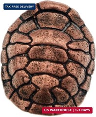 Red Copper Turtle Shell Paracord Bead,Retro Carved Antique EDC for Knife Lanyard