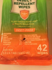 Personal Care insect repellant wipes plant base deet free 2 pack of 42 total 84