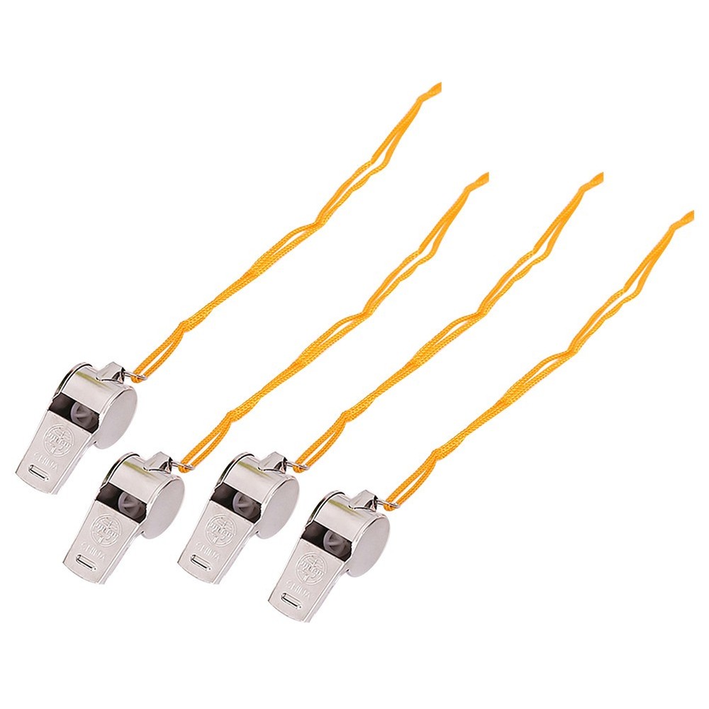12 Pcs Whistle with Lanyard Emergency Keychain Outdoor Hiking Lifeguard