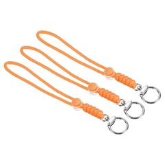 Paracord Lanyard with Closure 9″, 3pcs Wrist Keychain Lanyard, Orange