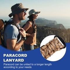 2Pcs Paracord Lanyard, Strong Lanyard with USA Flag, Desert Camouflage