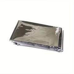 5 Emergency Thermal Blanket Survival Heat Reflective 82″X52″ Waterproof Silver