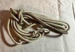 1/2 double braided nylon rope. White. Survival Kit Essential