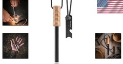 Waterproof Kräftig Fire Starter – 20K Strikes with Paracord Lanyard and Striker