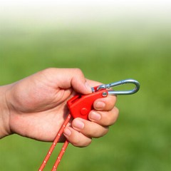 8pcs Tent Wind Rope Set with Metal Pulleys and Adjustable Hooks