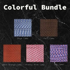 325 Paracord Classic Neon Camo Blue Brown Rainbow Colorful 10 ft Hanks Set of 5!