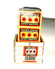 20 Box Three Stars Safety Matches Cerillos 3 Estrellas Camping Outdoor Cooking H