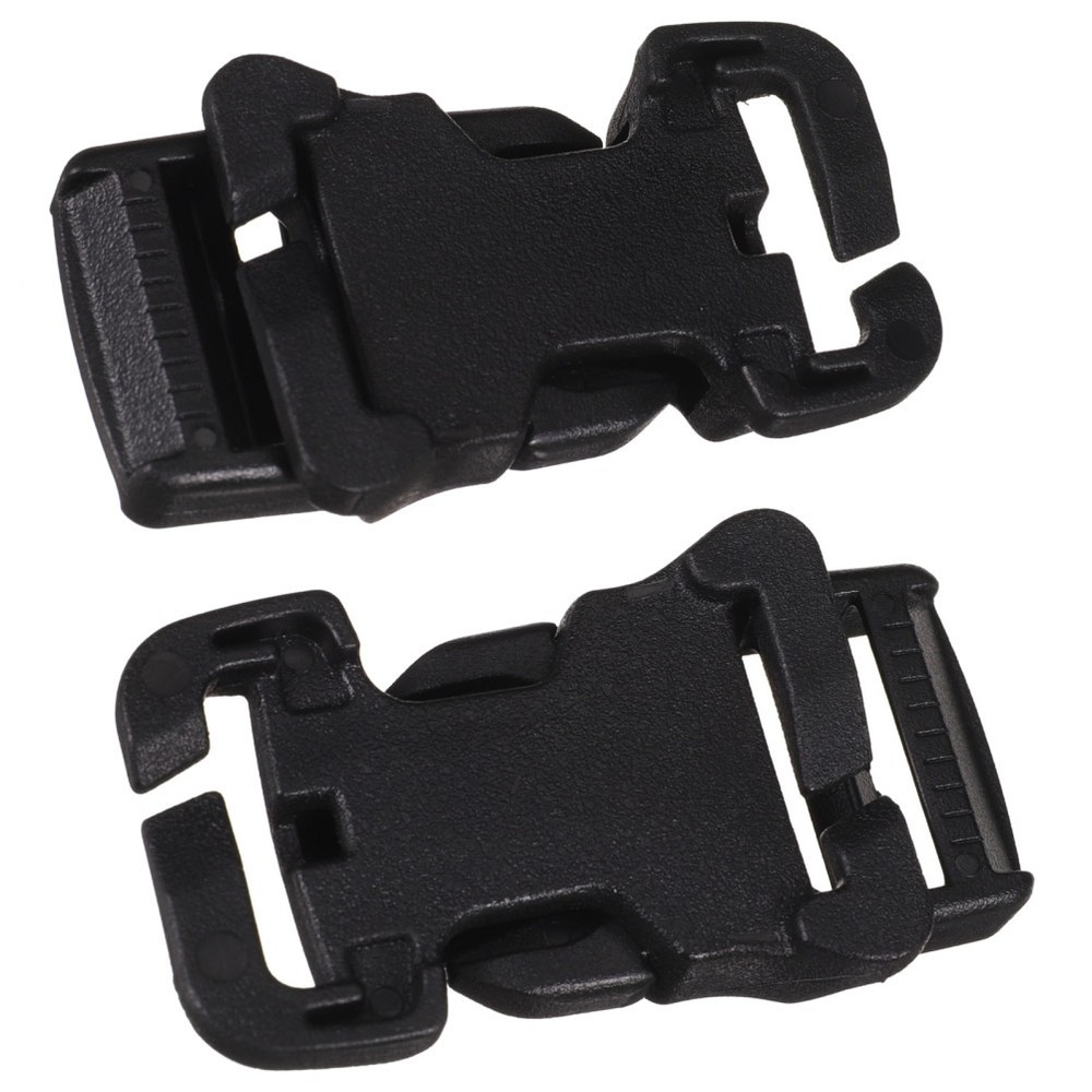 2Pcs Durable Pom Backpack Buckles Multi Function Strap for Outdoor Use Black