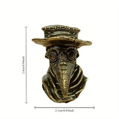 Brass Plague Doctor Crow Knife Pendant Personality Car Key Pendant Punk Fashion