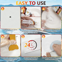 Marine Fiberglass Repair Kit for Boats Gel Coat Epoxy Filler for Cracks Chips