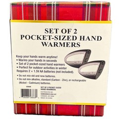 Set of 2 Pocket-Sized Hand Warmers Portable Winter Heat Set 3 Pack Bundle