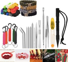 14Pcs Paracord Lacing Needle Kit Stainless Steel FID Tools Marlin Spike Bag