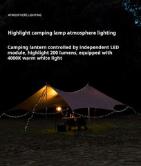 Solar Camping Lantern with 10m LED Light Strip | PrepPro