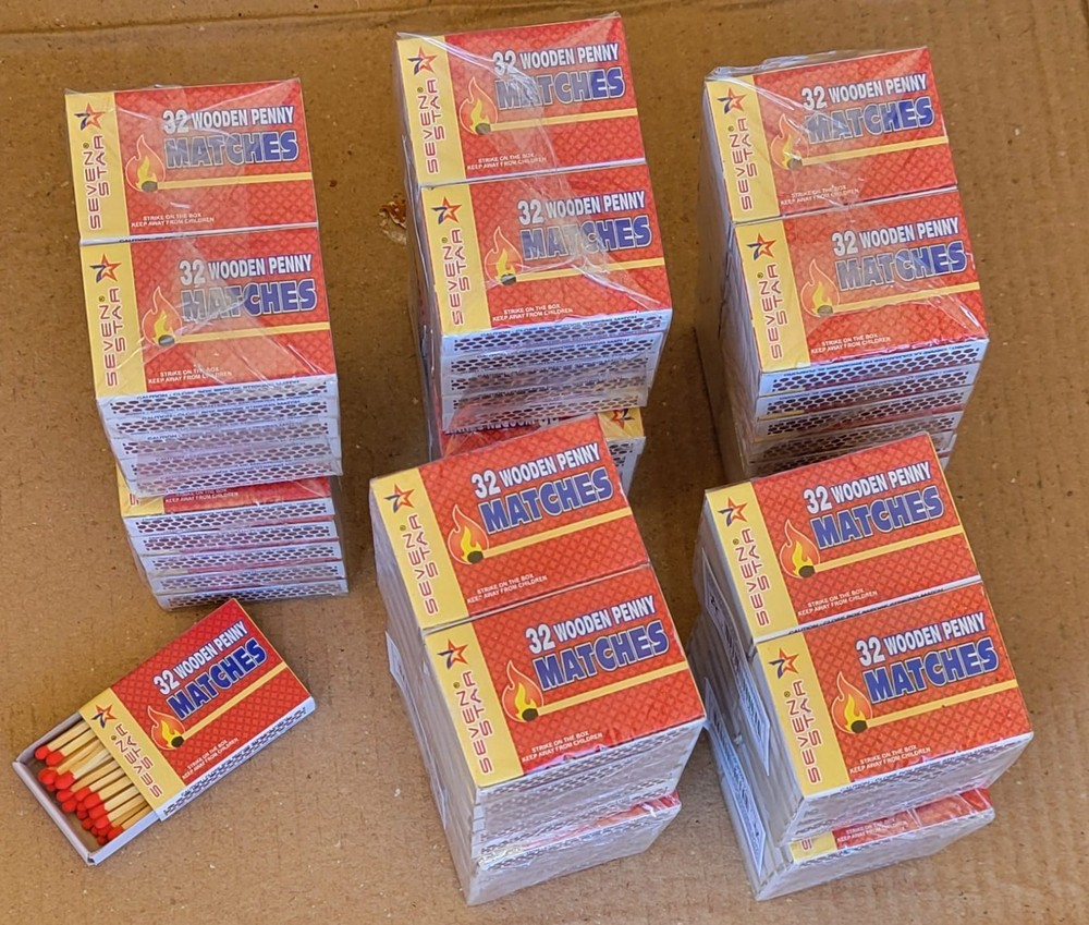 100 Packs Matches 32 Count Strike on Box Kitchen Camping Fire Starter