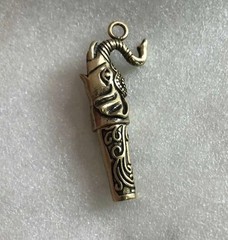 Dragon Elephant Whistles Pendant Emergency Survival Whistle Vintage Brass M1
