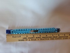 Paracord Bracelet 550 Tactical Hand Made -3/8 Buckle -Teal Blue with Dream Charm