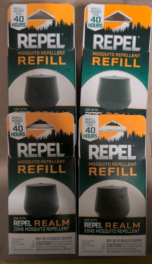 4 Pack Bundle Lot Realm Zone Mosquito Repellent Refills Refill