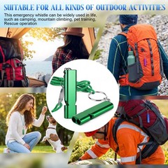 100 Pcs Emergency Whistles Bulk, Aluminum Safety Survival Whistle Keychain wi…
