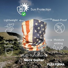 Flex Forma Cooling and Dust Blocking UPF Neck 25cm x 50cm (+/-1cm), Multi
