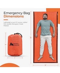 Emergency Sleeping Bag – Ultralight, Waterproof Mylar Thermal Bivy Pack of 1
