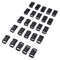Plastic Buckle Plastic Buckle Practical Umbrella Rope 40pcs Black Bracelet