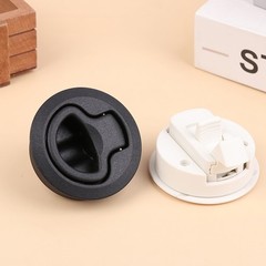 1Pc Round Flush Pull Slam Latch Cabin Flush Door Locker Mount Lift Pull Handle
