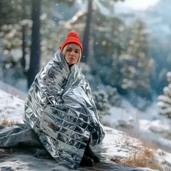 4 Pack SLFORCE Emergency Blankets, Solar Blanket, Emergency Thermal Blanket