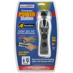 4 Function Emergency Power Station Flashlight Radio Siren Phone Charger New